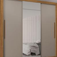 Guarda Roupa Casal Panamá Porta Espelho Central 3 Portas 4 Gavetas Salleto Savana - 6