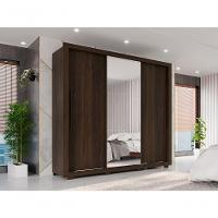 Guarda Roupa Casal Panamá Porta Espelho Central 3 Portas 4 Gavetas Salleto Savana - 10