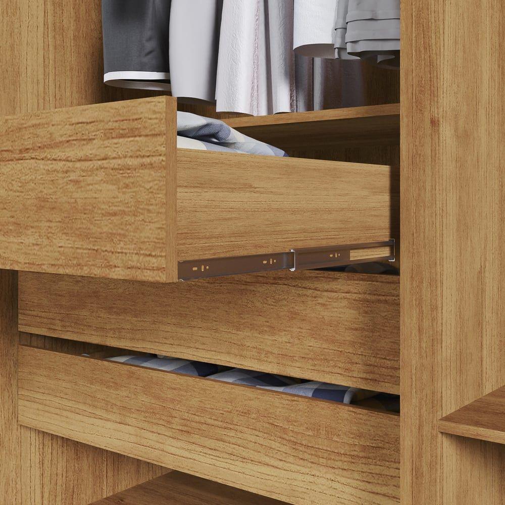 Guarda Roupa Casal 6 Portas Recife Com Espelho Salleto Savana/off White - 4