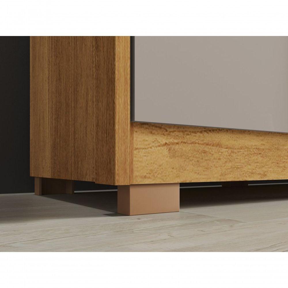 Guarda Roupa Casal 6 Portas Recife Com Espelho Salleto Cinamomo/off White - 4