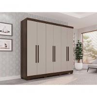 Guarda Roupa Casal 6 Portas Recife Salleto Savana/off White - 7