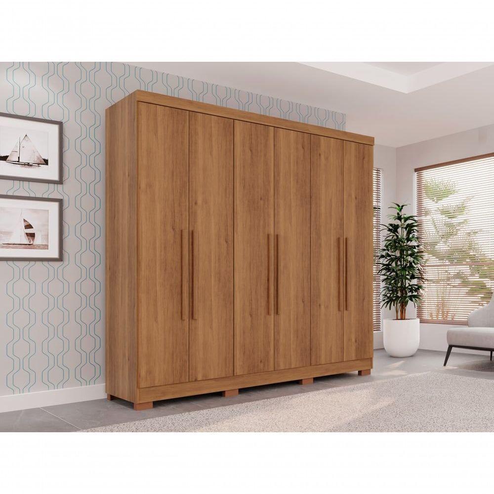 Guarda Roupa Casal 6 Portas Recife Salleto Cinamomo - 6