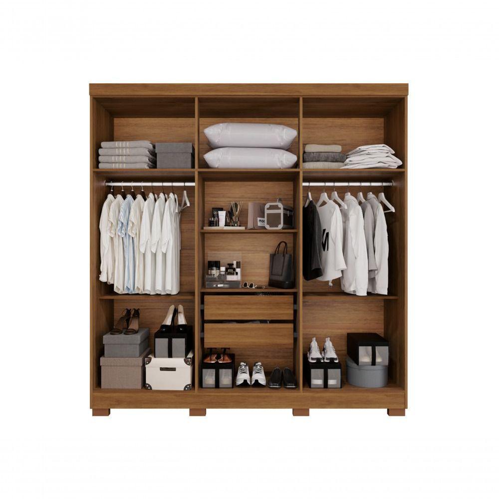 Guarda Roupa Casal 6 Portas Recife Salleto Cinamomo/off White - 2
