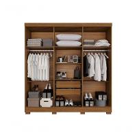 Guarda Roupa Casal 6 Portas Recife Salleto Cinamomo/off White - 2