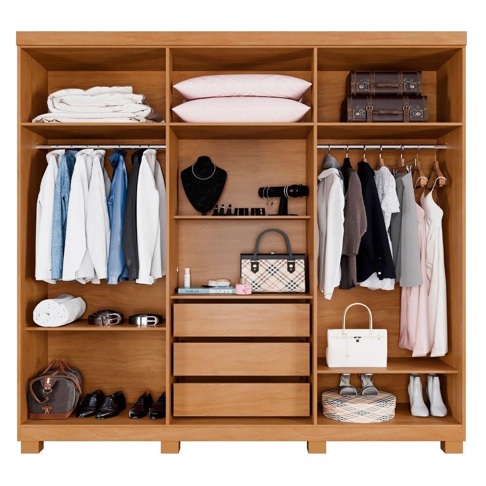 Guarda Roupa Millano Ripado 6 Portas Benetil Cinamomo/off White - 2