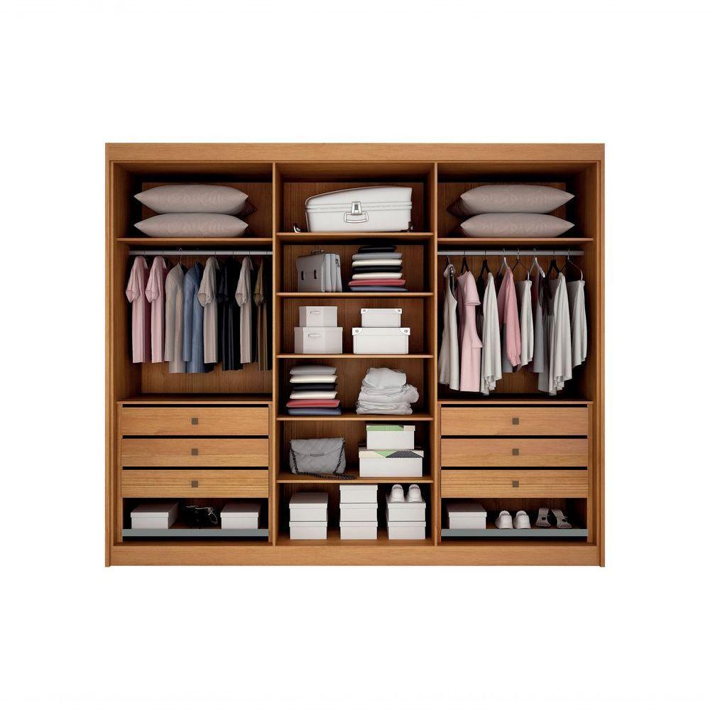 Guarda Roupa New Braga 06 Portas Sem Ripas Sem Espelho Cinamomo - 4