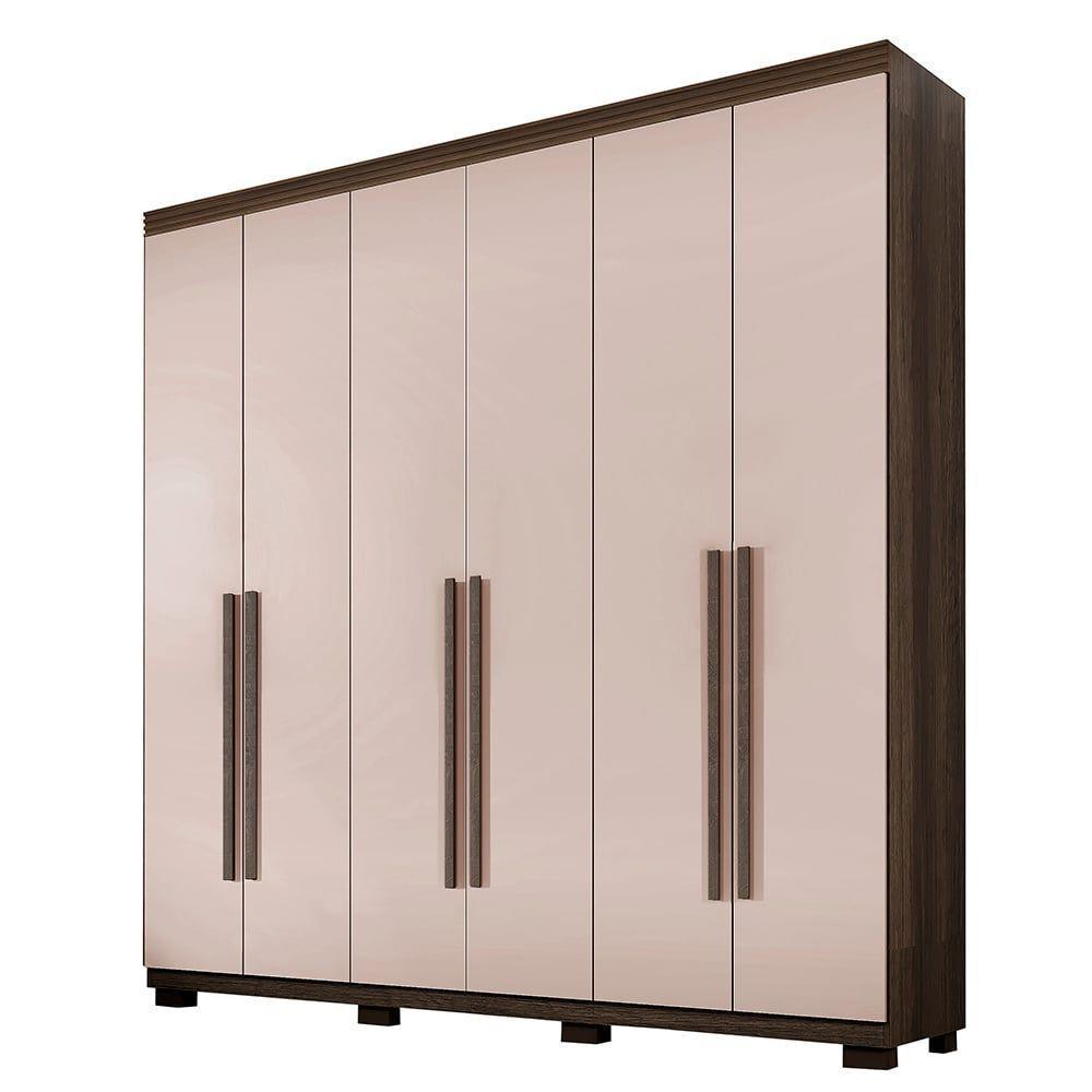 Guarda Roupa Moscou 6 Portas Benetil Imbuia/off White - 1