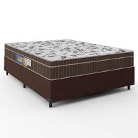 Cama Box Casal Colchão Espuma Orthoface Polar 138x188x63cm Marrom Suporta Até 120kg p/ Pessoa Marrom - 1