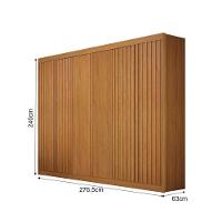 Guarda Roupa New Braga 06 Portas Com 04 Ripadas Cinamomo - 2