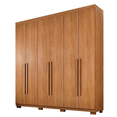 Guarda Roupa Moscou 6 Portas de Bater 4 Gavetas Cinamomo MDP Benetil Móveis