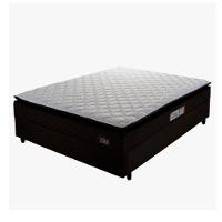 Cama Box Casal Colchão Espuma D45 Pillow Top Strong 138X188X62Cm Marrom/Branco - 1