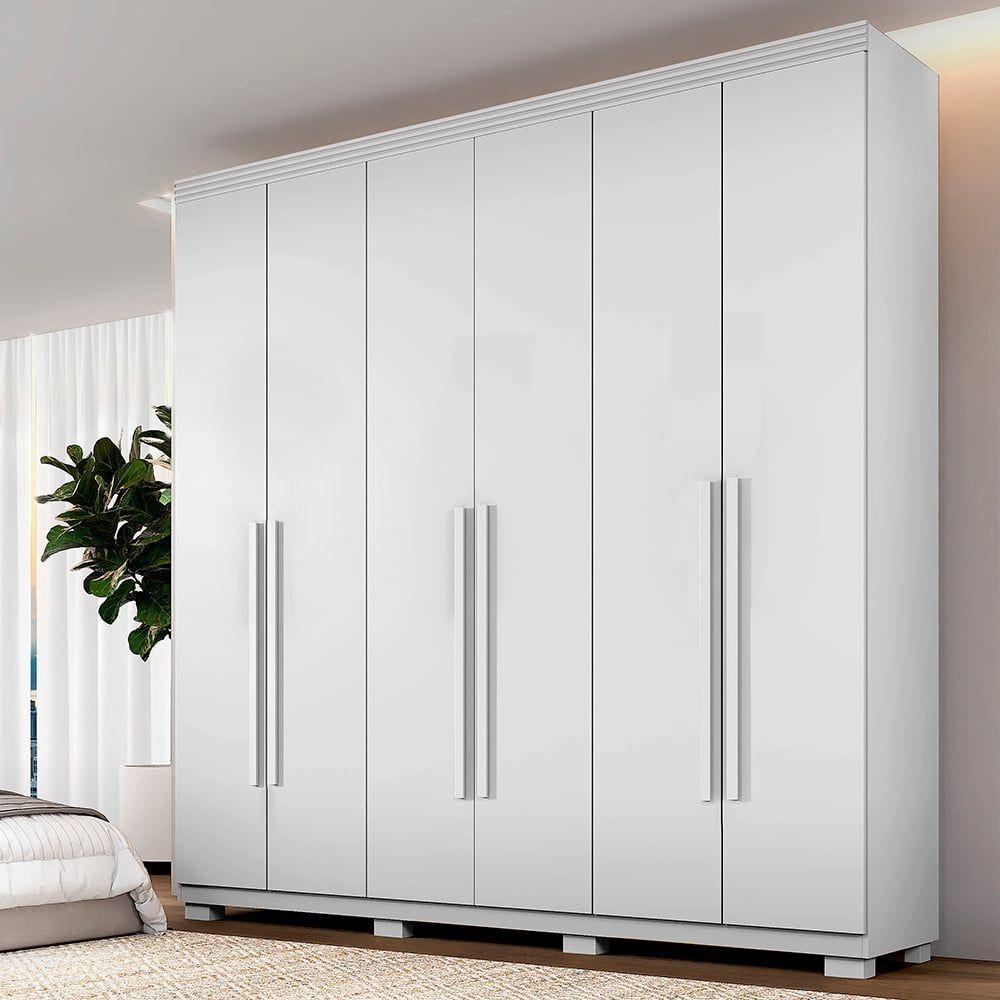 Guarda Roupa Moscou 6 Portas Benetil Branco - 2