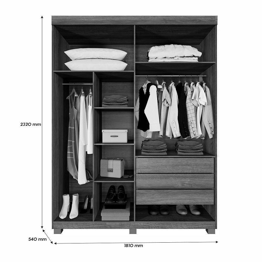 Guarda Roupa Filadélfia 4 Portas Benetil Cinamomo/off White - 2