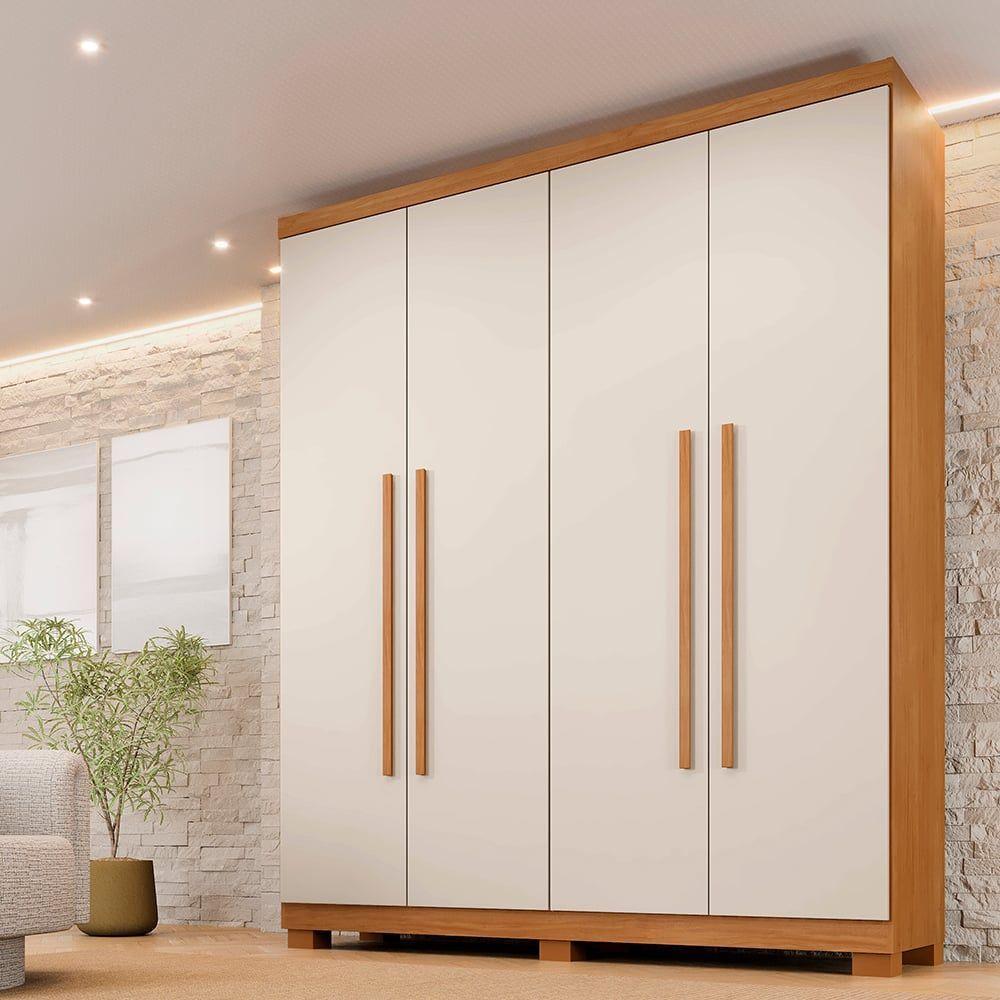 Guarda Roupa Filadélfia 4 Portas Benetil Cinamomo/off White - 4