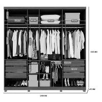 Guarda Roupa Istambul 7 Portas Benetil Imbuia/off White - 2