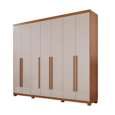 Guarda Roupa Istambul 7 Portas de Bater 6 Gavetas Cinamomo-Off White MDP