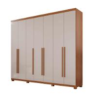 Guarda Roupa Istambul 7 Portas Benetil Cinamomo/off White - 1