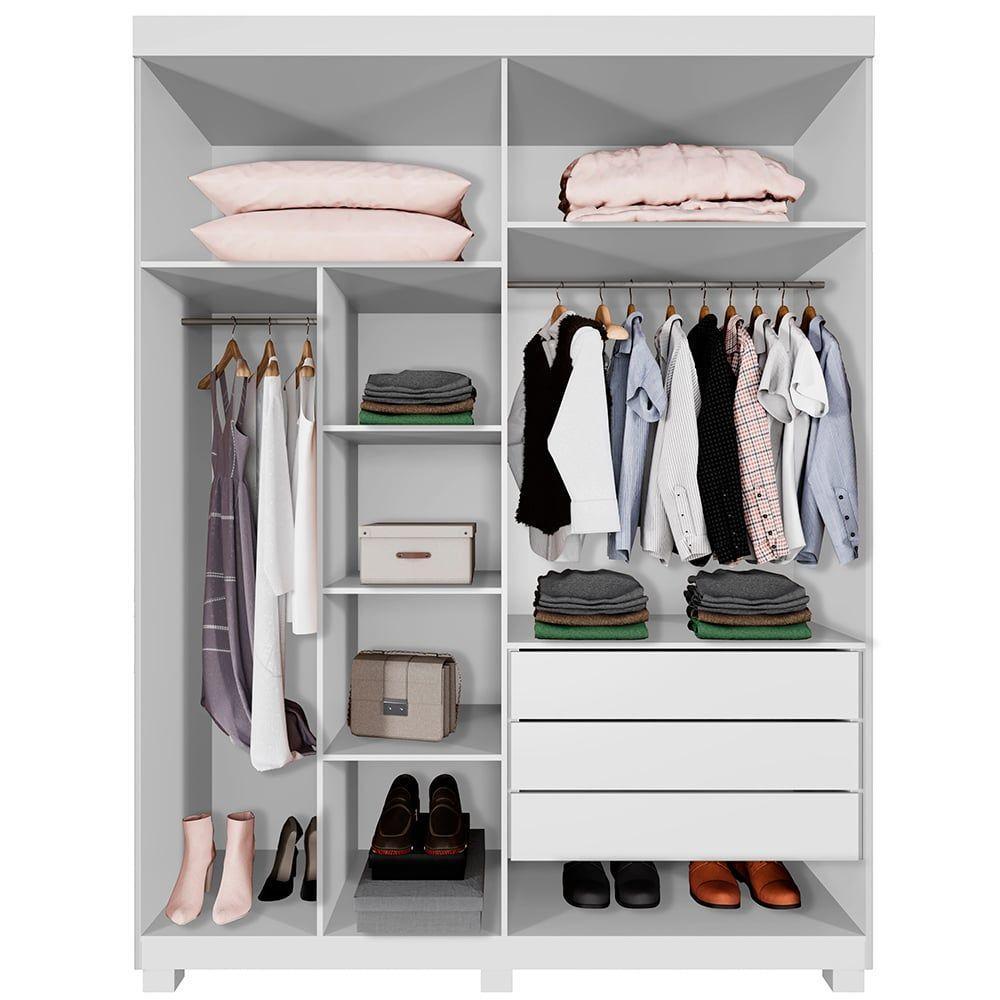 Guarda Roupa Filadélfia 4 Portas Benetil Branco - 3