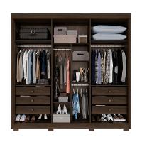 Guarda Roupa Casal Ripado Com 6 Portas E 6 Gavetas Granada - Salleto Savana/off White