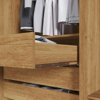 Guarda Roupa Casal Ripado Com 6 Portas E 6 Gavetas Granada - Salleto Savana/off White - 9