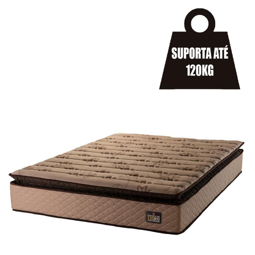 Cama Box Casal Colchão Espuma D33 Pillow Top Van Gogh 138X188X67Cm Marrom - 2