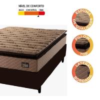 Cama Box Casal Colchão Espuma D33 Pillow Top Van Gogh 138X188X67Cm Marrom - 3