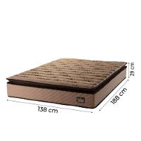 Cama Box Casal Colchão Espuma D33 Pillow Top Van Gogh 138X188X67Cm Marrom