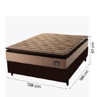Cama Box Casal Colchão Espuma D33 Pillow Top Van Gogh 138X188X67Cm Marrom - 5