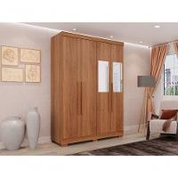 Guarda Roupa Solteiro 4 Portas Recife Com Espelho Salleto Cinamomo - 7