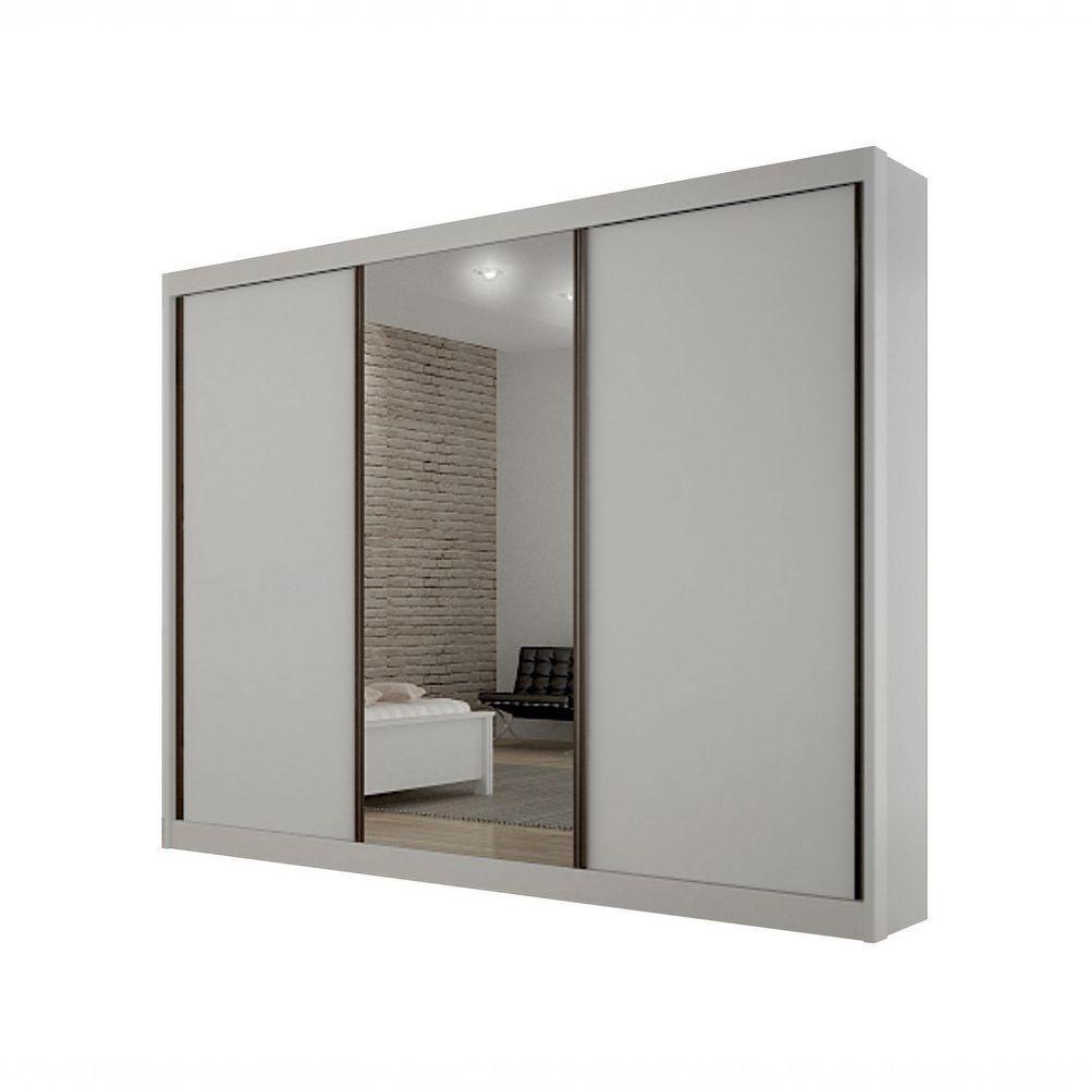 Guarda Roupa San Marino Premium 3 Portas 4 Gavetas C/espelho Leifer Branco - 1