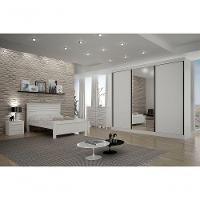 Guarda Roupa San Marino Premium 3 Portas 4 Gavetas C/espelho Leifer Branco - 4