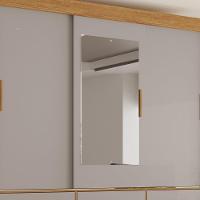 Guarda Roupa New Star 2 Portas 6 Gavetas Com Espelho Salleto Savana/off White - 6