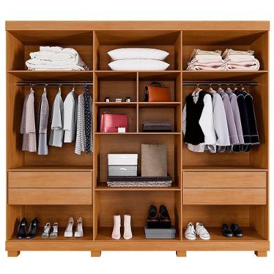 Guarda Roupa Casal New Master 6 Portas 4 Gavetas Cinamomo-off White MDP