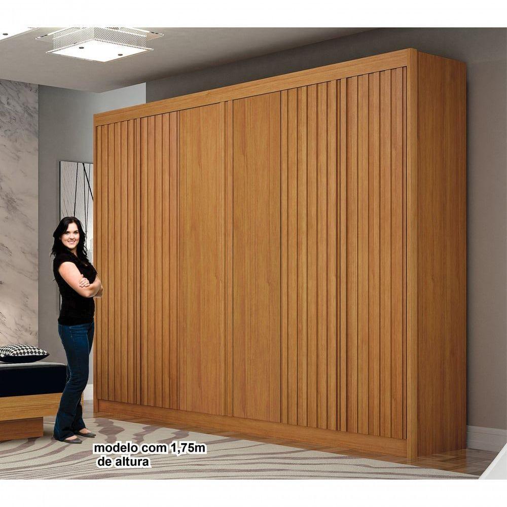 Guarda Roupa New Braga 06 Portas Sem Ripas Sem Espelho Cinamomo - 3