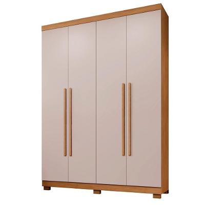 Guarda Roupa New Master 4 Portas Benetil Cinamomo/off White