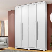 Guarda Roupa New Master 4 Portas Benetil Branco - 4