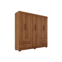 Guarda Roupas Casal Texas 6 Portas 4 Gavetas Sem Espelho Salleto Cinamomo - 1