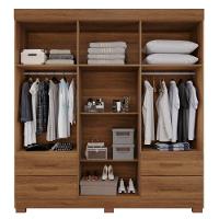 Guarda Roupas Casal Texas 6 Portas 4 Gavetas Sem Espelho Salleto Cinamomo - 2