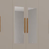 Guarda Roupas Casal Texas 6 Portas 4 Gavetas Com Espelho Salleto Savana/off White - 5