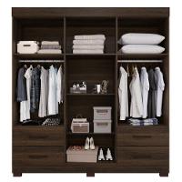 Guarda Roupas Casal Texas 6 Portas 4 Gavetas Com Espelho Salleto Savana - 2