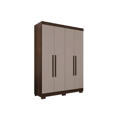 Guarda Roupa Solteiro 4 Portas Recife Salleto Savana/off White