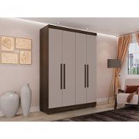 Guarda Roupa Solteiro 4 Portas Recife Salleto Savana/off White - 7