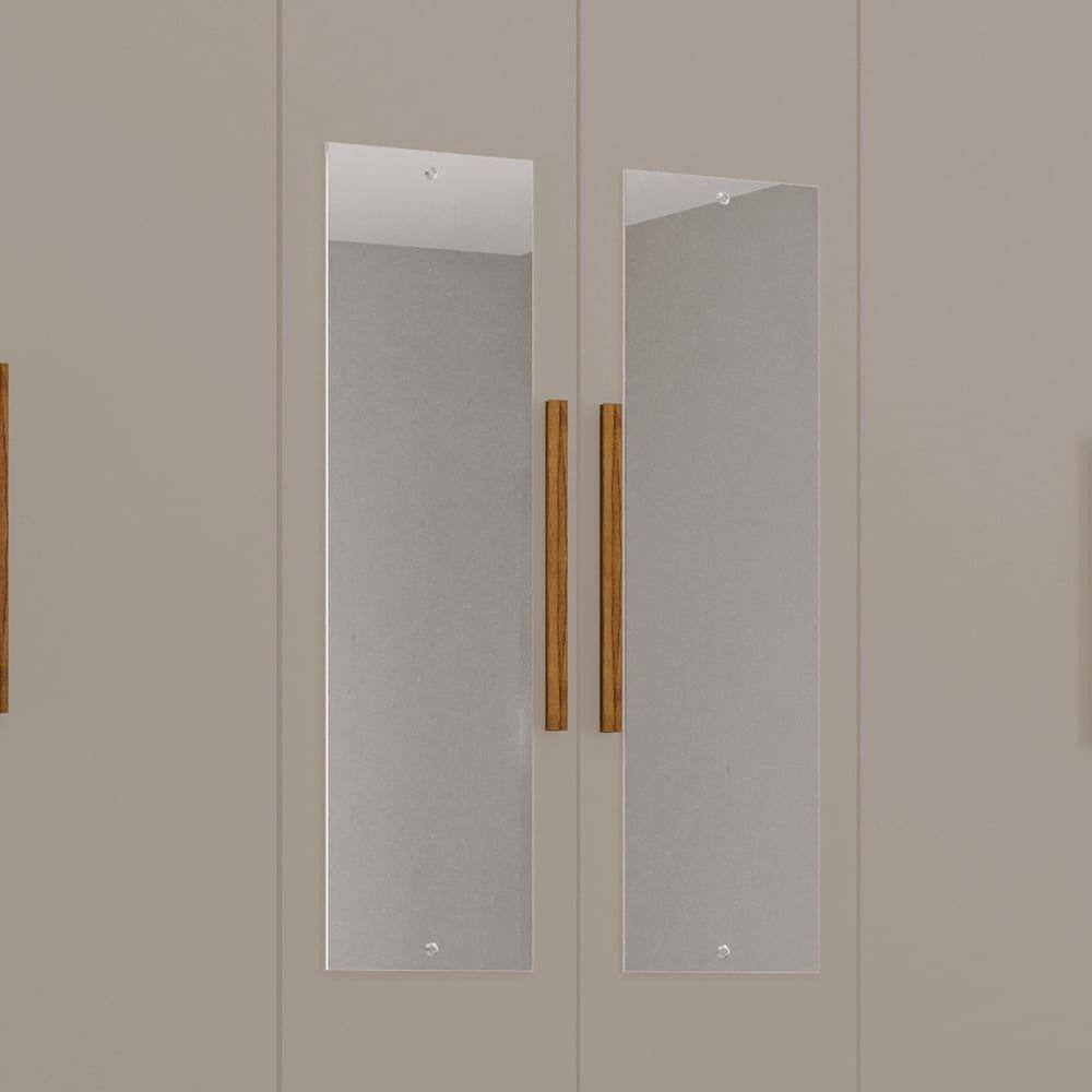 Guarda Roupas Casal Texas 6 Portas 4 Gavetas Com Espelho Salleto Cinamomo - 5