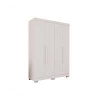 Guarda Roupa Solteiro 4 Portas Recife Salleto Branco - 1