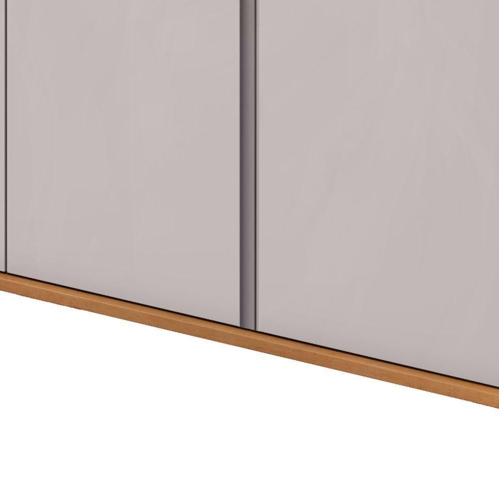 Guarda-roupas Casal Loop 6 Portas Com Pés - Lopas Amendoa Clean/off White - 6