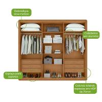 Guarda-roupas Casal Loop 6 Portas Com Pés - Lopas Amendoa Clean/off White - 5