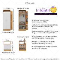 Guarda-roupas 2 Portas Com Cômoda 2 Gavetas Multimóveis Mp4264 - Madeirado-branco Madeirado-branco - 2