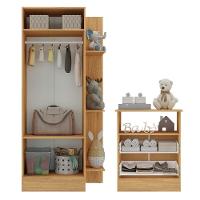 Guarda-roupas 2 Portas Com Cômoda 2 Gavetas Multimóveis Mp4264 - Madeirado-branco Madeirado-branco