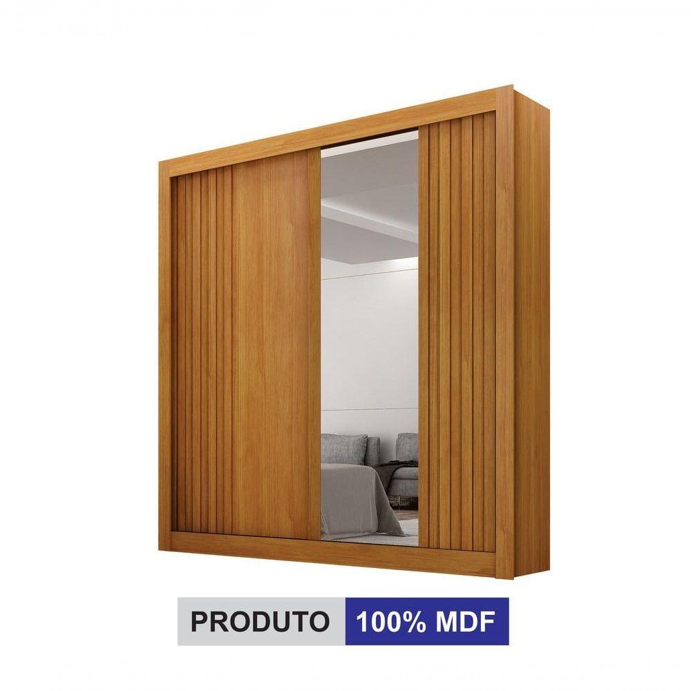 Guarda-roupa Solteiro Mdf 2 Portas De Correr 2 Gavetas Com Espelho Milano Leifer Móveis Cinamomo - 3