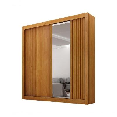 Guarda-roupa Solteiro Mdf 2 Portas De Correr 2 Gavetas Com Espelho Milano Leifer Móveis Cinamomo